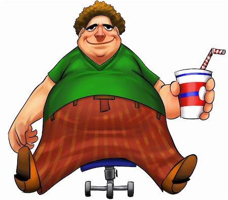 simsearch:400-04647880,k - blond big fat boy sitting in a small chair with some beverage to drink Stock Photo - Budget Royalty-Free & Subscription, Code: 400-04335814