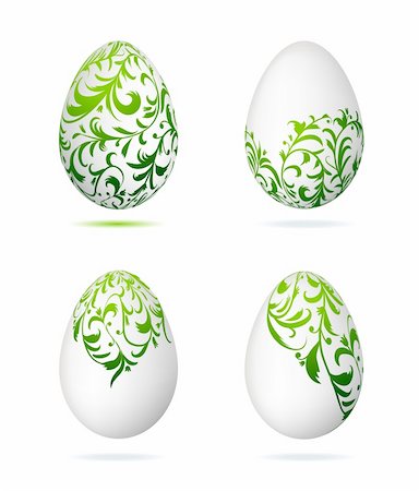 simsearch:400-04837197,k - Easter eggs white with floral ornament for your design Stock Photo - Budget Royalty-Free & Subscription, Code: 400-04336136