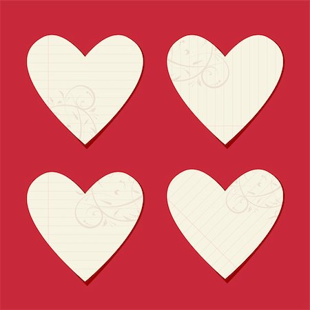 simsearch:400-04837197,k - Valentine cards from sheet of paper for your design Stock Photo - Budget Royalty-Free & Subscription, Code: 400-04336457