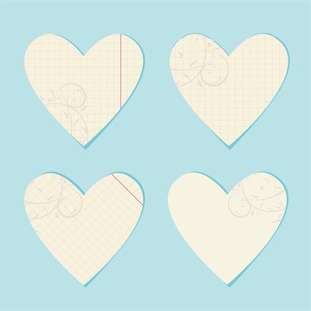simsearch:400-04837197,k - Valentine cards from sheet of paper for your design Stock Photo - Budget Royalty-Free & Subscription, Code: 400-04336459