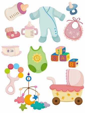 cartoon baby stuff icon Stock Photo - Budget Royalty-Free & Subscription, Code: 400-04337054