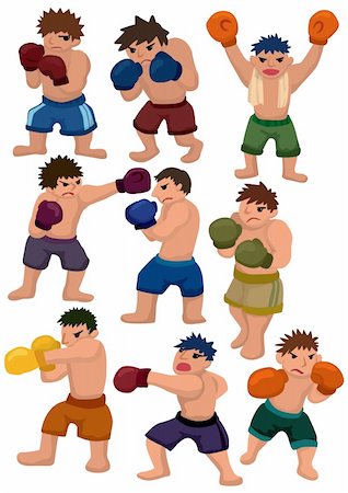 cartoon boxer icon Foto de stock - Super Valor sin royalties y Suscripción, Código: 400-04337118