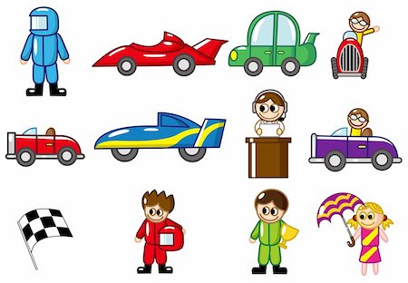 simsearch:400-05670383,k - cartoon f1 icon Stock Photo - Budget Royalty-Free & Subscription, Code: 400-04337139