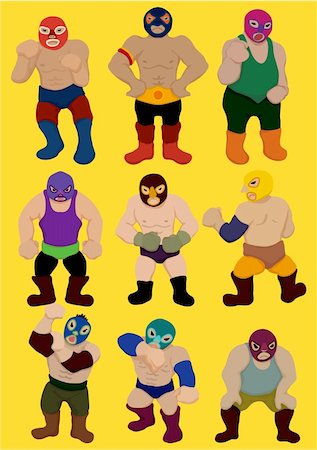 simsearch:400-04337140,k - cartoon wrestler icon Stock Photo - Budget Royalty-Free & Subscription, Code: 400-04337147