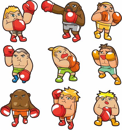 cartoon boxer icon Foto de stock - Super Valor sin royalties y Suscripción, Código: 400-04337836