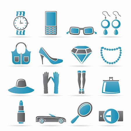 footwear icons - woman and female Accessories icons - vector illustration Stock Photo - Budget Royalty-Free & Subscription, Code: 400-04337861