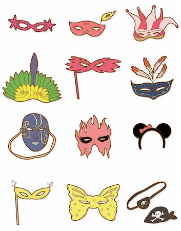 simsearch:400-04337140,k - cartoon party mask icon Stock Photo - Budget Royalty-Free & Subscription, Code: 400-04338275