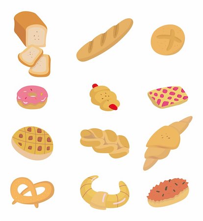 simsearch:400-04337089,k - cartoon bread icon Stock Photo - Budget Royalty-Free & Subscription, Code: 400-04338302