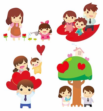 sweet baby cartoon - cartoon family icon Stock Photo - Budget Royalty-Free & Subscription, Code: 400-04338322