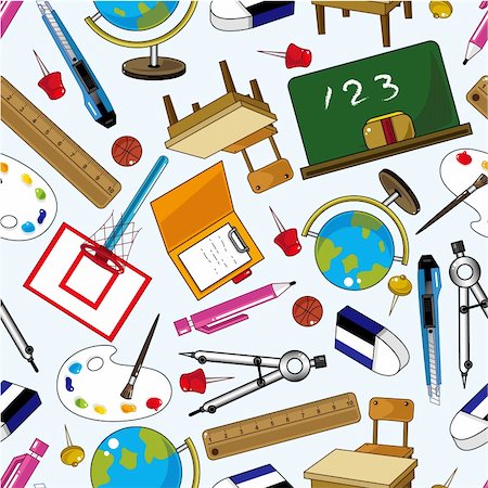 simsearch:400-04412576,k - seamless school element pattern Stock Photo - Budget Royalty-Free & Subscription, Code: 400-04338706