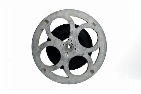 simsearch:400-05752941,k - Movie film spool; isolated on white ground Photographie de stock - Aubaine LD & Abonnement, Code: 400-04339029
