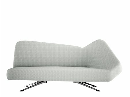 computer visualization modern Sofa, isolated on a white background Stock Photo - Budget Royalty-Free & Subscription, Code: 400-04339186