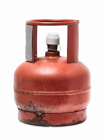 simsearch:400-03993174,k - Isolated rusty cylinder with white lid Stock Photo - Budget Royalty-Free & Subscription, Code: 400-04339548