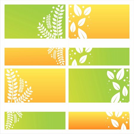 simsearch:400-04330288,k - set of 4 modern leaves backgrounds Stock Photo - Budget Royalty-Free & Subscription, Code: 400-04339611
