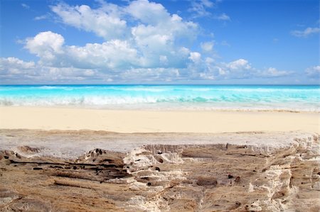 simsearch:400-04329339,k - Caribbean tropical beach from weathered limestone on sea Stock Photo - Budget Royalty-Free & Subscription, Code: 400-04330489
