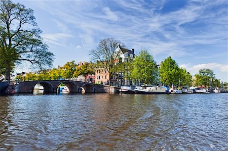 Amsterdam canals , sunny day in September Photographie de stock - Aubaine LD & Abonnement, Code: 400-04330561