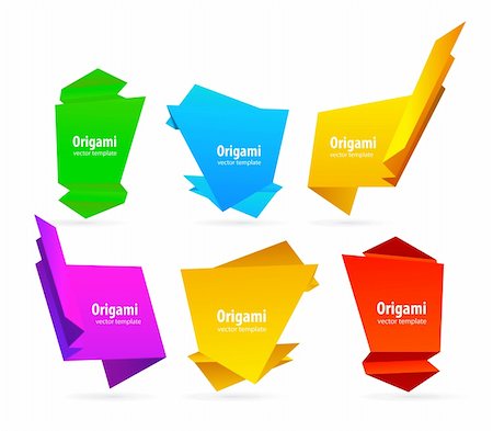simsearch:400-04326432,k - Abstract origami speech bubble vector background Stock Photo - Budget Royalty-Free & Subscription, Code: 400-04330696