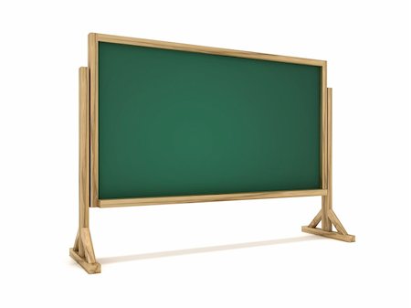 pupil in a empty classroom - 3D rendering of a blackboard Stock Photo - Budget Royalty-Free & Subscription, Code: 400-04330984