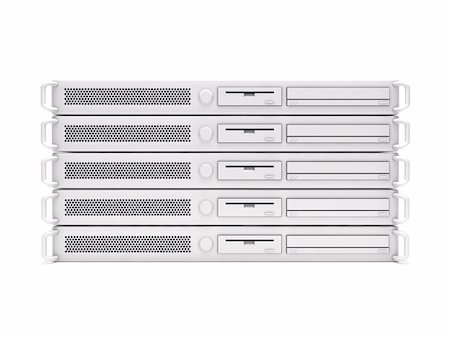 3D rendering of a stack of rack servers Stock Photo - Budget Royalty-Free & Subscription, Code: 400-04330995