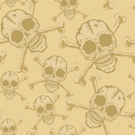 simsearch:400-03971352,k - Seamless background from a skull with crossbones Foto de stock - Super Valor sin royalties y Suscripción, Código: 400-04331127