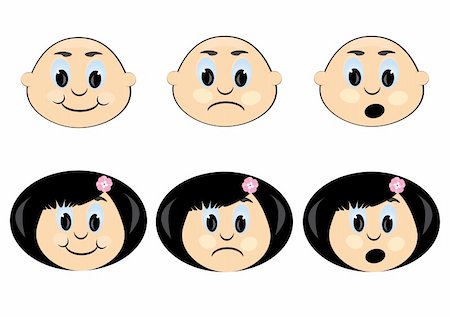 simsearch:400-06109415,k - Icon with a Children's emotions. Illustration on white Stock Photo - Budget Royalty-Free & Subscription, Code: 400-04331554