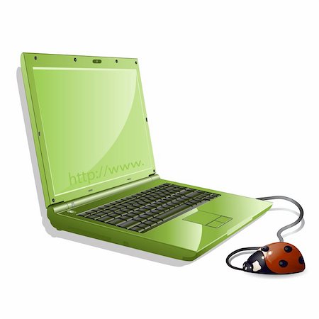 simsearch:400-04125018,k - illustration, green notebook and computer mouse Ladybird Stock Photo - Budget Royalty-Free & Subscription, Code: 400-04331679