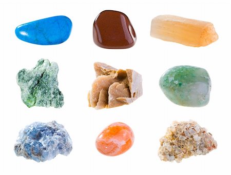 Mineral collection isolated on a white background Stock Photo - Budget Royalty-Free & Subscription, Code: 400-04332221