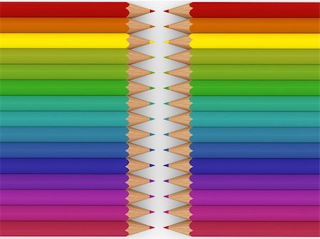 simsearch:400-04046903,k - 3d pencil red blue green yellow purple colorful Stock Photo - Budget Royalty-Free & Subscription, Code: 400-04332973