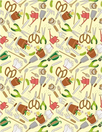 simsearch:400-05297250,k - seamless gardening pattern Stock Photo - Budget Royalty-Free & Subscription, Code: 400-04333202