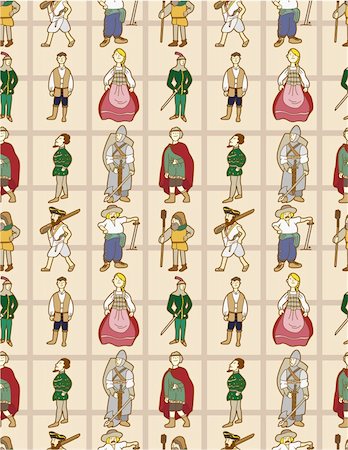 simsearch:400-04912674,k - seamless Middle Ages people pattern Stock Photo - Budget Royalty-Free & Subscription, Code: 400-04333225