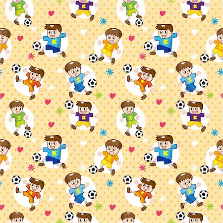 seamless soccer player pattern Stock Photo - Budget Royalty-Free & Subscription, Code: 400-04333241