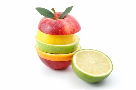 simsearch:400-05367726,k - fresh fruits isolated on  a white background Stock Photo - Budget Royalty-Free & Subscription, Code: 400-04333786