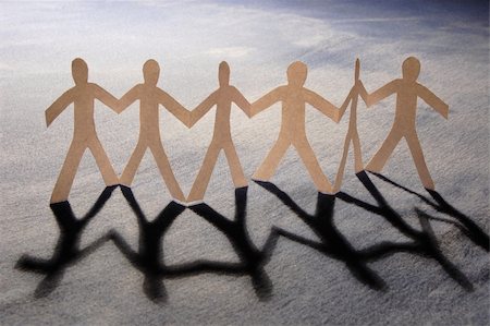 equality background hands - paper people doing teamwork in their business Stock Photo - Budget Royalty-Free & Subscription, Code: 400-04333937