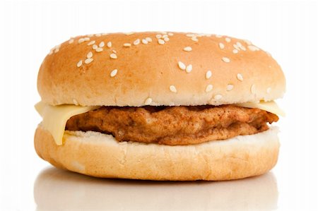 simsearch:400-06090558,k - fresh double burger on a white background Stock Photo - Budget Royalty-Free & Subscription, Code: 400-04344522