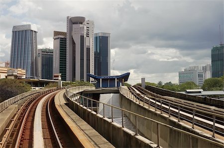 City scenery with buildings and rail in Kuala Lumpur, Malaysia, Asia. Stock Photo - Budget Royalty-Free & Subscription, Code: 400-04344630