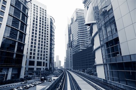 Business office buildings and railroad in Kuala Lumpur, Malaysia, Asia. Stock Photo - Budget Royalty-Free & Subscription, Code: 400-04344643