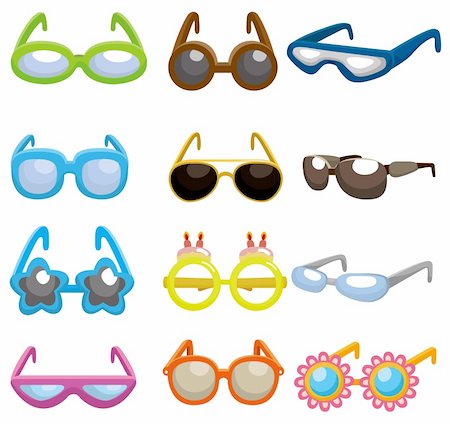 simsearch:400-04337140,k - cartoon Sunglasses set icon Stock Photo - Budget Royalty-Free & Subscription, Code: 400-04344664