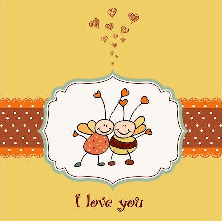 simsearch:400-05897213,k - love card with bees Stock Photo - Budget Royalty-Free & Subscription, Code: 400-04345157
