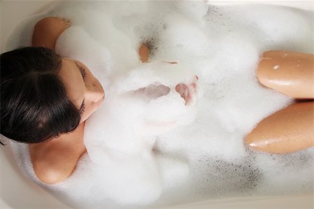 Young beauty female in bath Stock Photo - Budget Royalty-Free & Subscription, Code: 400-04345730