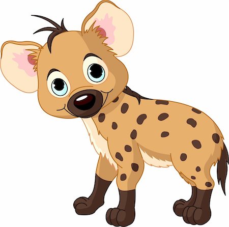 Illustration of an adorable baby boy hyena standing Stock Photo - Budget Royalty-Free & Subscription, Code: 400-04345954