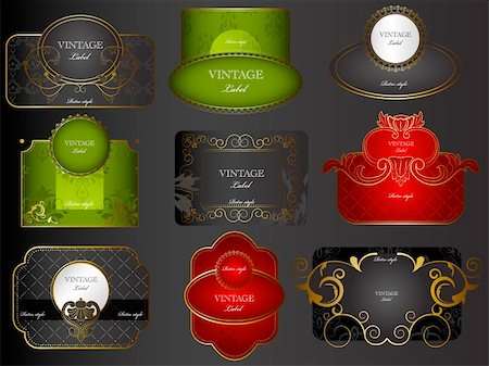 simsearch:400-05904254,k - Vector set with different vintage labels Stock Photo - Budget Royalty-Free & Subscription, Code: 400-04346332