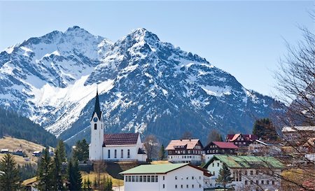 snowy austria village - An image of the beautiful Alps in Austria Stock Photo - Budget Royalty-Free & Subscription, Code: 400-04346879