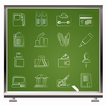simsearch:400-04913456,k - Business, Office and Finance Icons - Vector Icon Set Stock Photo - Budget Royalty-Free & Subscription, Code: 400-04346906