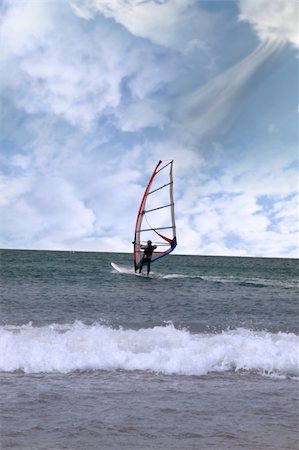 simsearch:400-03992760,k - person windsurfing in the maharees in county kerry ireland during a storm with a gust of wind Stock Photo - Budget Royalty-Free & Subscription, Code: 400-04347138