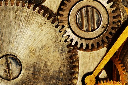 simsearch:400-05114975,k - Closeup of old metal clock mechanism Stock Photo - Budget Royalty-Free & Subscription, Code: 400-04348541