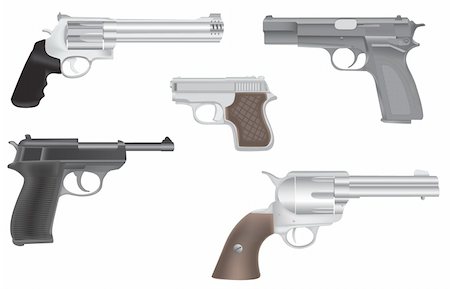 simsearch:400-04072400,k - Gun and revolver illustration Stock Photo - Budget Royalty-Free & Subscription, Code: 400-04348647