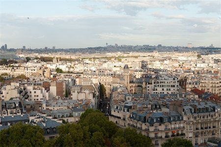 Paris cityscape - view from the Eiffel tower Stock Photo - Budget Royalty-Free & Subscription, Code: 400-04348738
