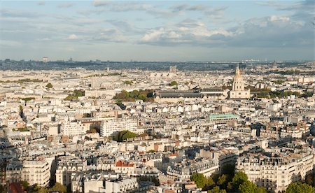 Paris cityscape - view from the Eiffel tower Stock Photo - Budget Royalty-Free & Subscription, Code: 400-04348742