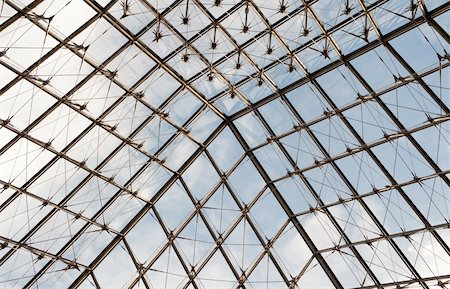 Glass roof on a blue sky Stock Photo - Budget Royalty-Free & Subscription, Code: 400-04348786