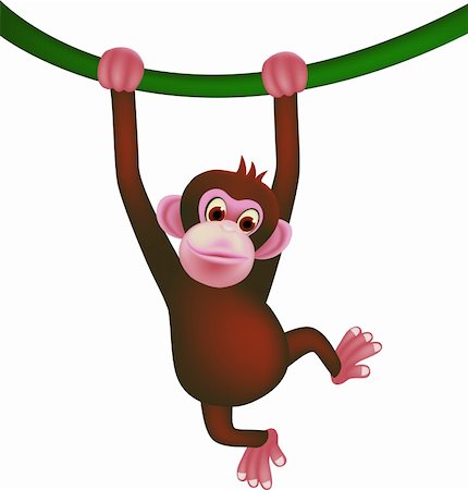 Cute monkey Stock Photo - Budget Royalty-Free & Subscription, Code: 400-04349104